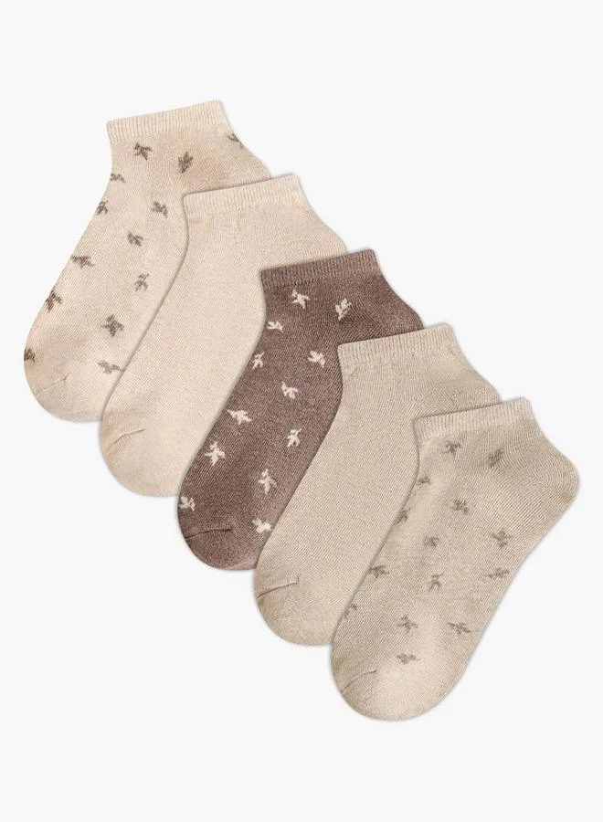 Pack Of 5 Ankle Length Cotton Socks